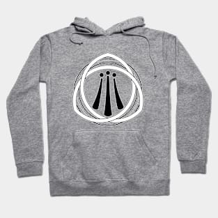 Awen Triquetra Black and White Hoodie